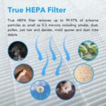 True HEPA Cylindrical Tower Air Purifier with UVC Light Technology HP450UV - Image 5